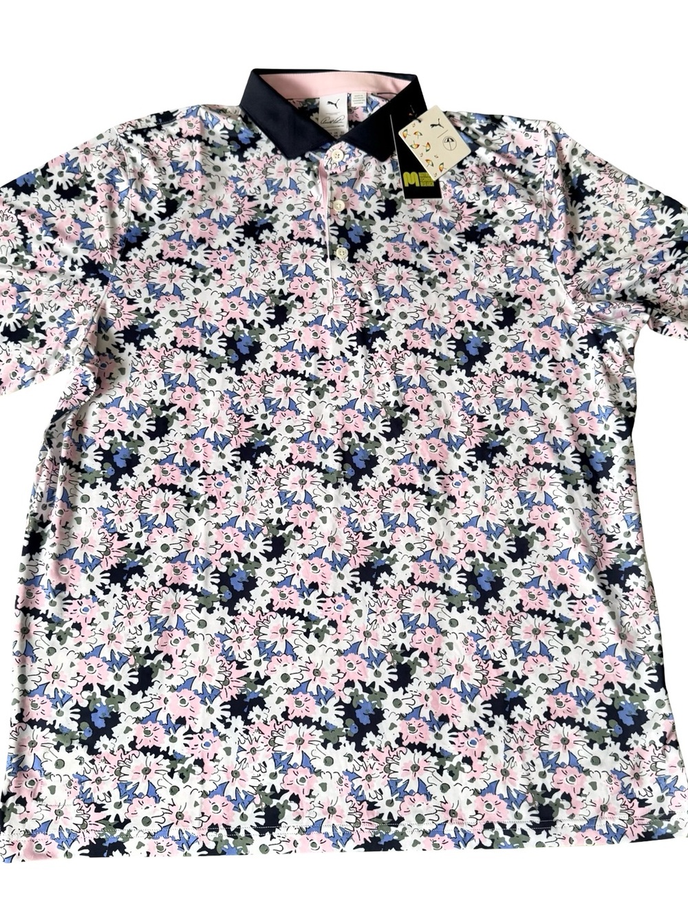 NWT PUMA x Arnold Palmer Men's Floral Golf Polo Shirt Size XL